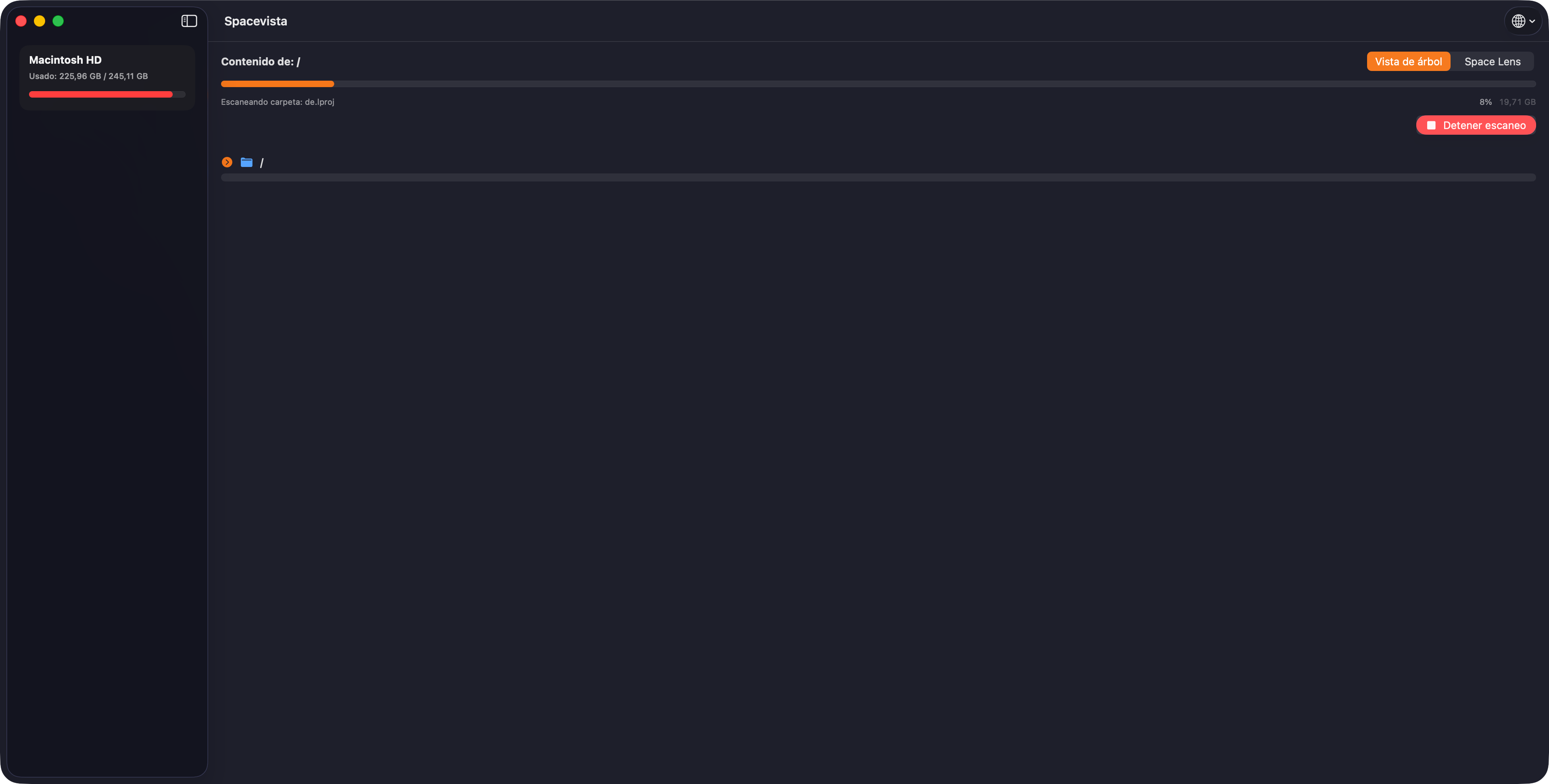 Spacevista scanning view